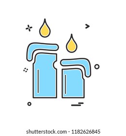 Candle icon design vector