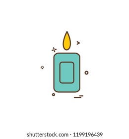 Candle icon design vector