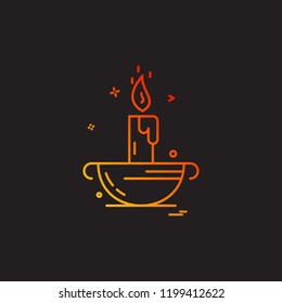 Candle icon design vector 