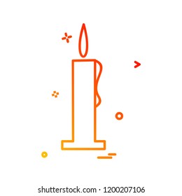 Candle icon design vector