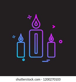 Candle icon design vector