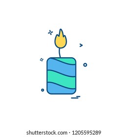 Candle icon design vector