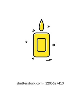 Candle icon design vector