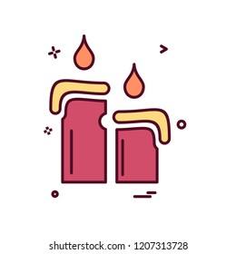 Candle icon design vector