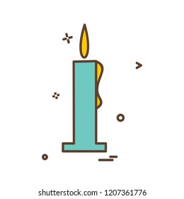 Candle icon design vector