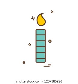 Candle icon design vector