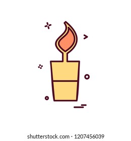 Candle icon design vector