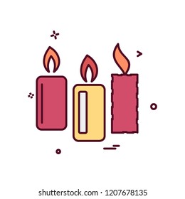 Candle icon design vector
