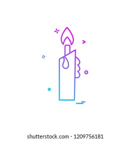 Candle icon design vector