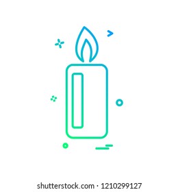 Candle icon design vector