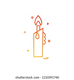 Candle icon design vector