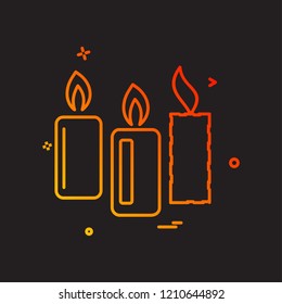 Candle icon design vector