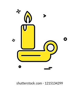 Candle icon design vector