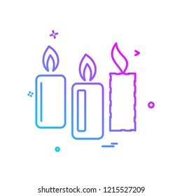 Candle icon design vector