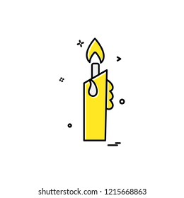 Candle icon design vector