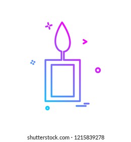 Candle icon design vector