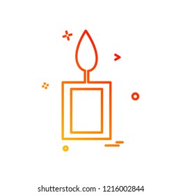 Candle icon design vector