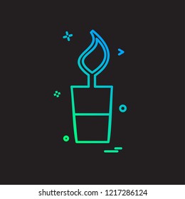 Candle icon design vector