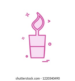 Candle icon design vector