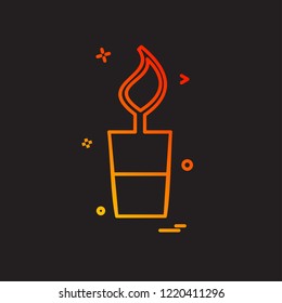 Candle icon design vector