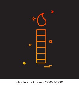 Candle icon design vector