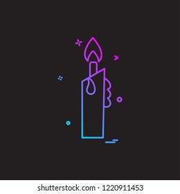 Candle icon design vector