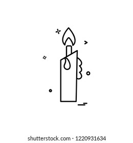 Candle icon design vector