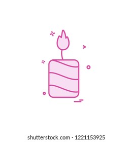 Candle icon design vector