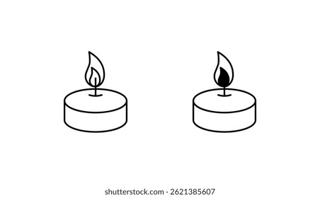 Candle icon design with white background stock illustration