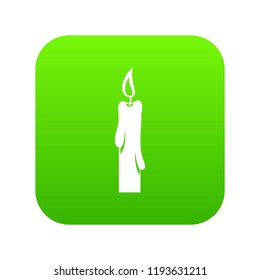 Candle icon digital green for any design isolated on white vector illustration