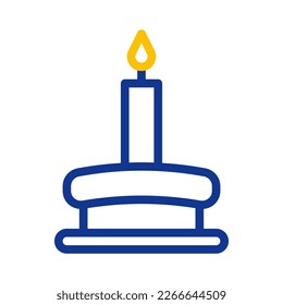 candle icon duocolor blue yellow style ramadan illustration vector element and symbol perfect. Icon sign from modern collection for web.