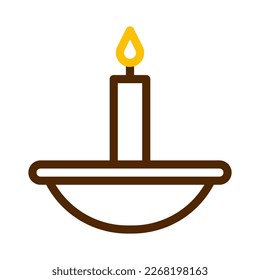 candle icon duocolor brown yellow style ramadan illustration vector element and symbol perfect. Icon sign from modern collection for web.