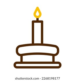 candle icon duocolor brown yellow style ramadan illustration vector element and symbol perfect. Icon sign from modern collection for web.