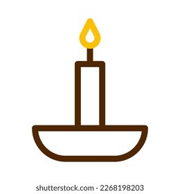 candle icon duocolor brown yellow style ramadan illustration vector element and symbol perfect. Icon sign from modern collection for web.