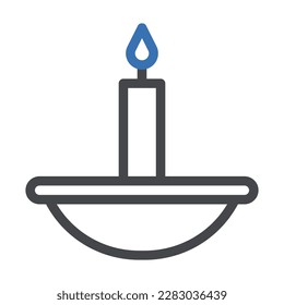 candle icon duocolor grey blue colour ramadan illustration vector element and symbol perfect. Icon sign from modern collection for web.