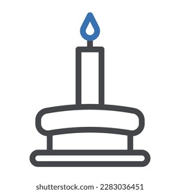 candle icon duocolor grey blue colour ramadan illustration vector element and symbol perfect. Icon sign from modern collection for web.