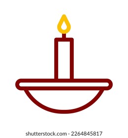 candle icon duocolor red style ramadan illustration vector element and symbol perfect. Icon sign from modern collection for web.
