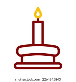 candle icon duocolor red style ramadan illustration vector element and symbol perfect. Icon sign from modern collection for web.