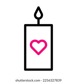candle icon duocolor red valentine illustration vector element and symbol perfect. Icon sign from modern collection for web.