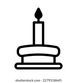 candle icon duotone black style ramadan illustration vector element and symbol perfect. Icon sign from modern collection for web.