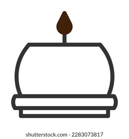 candle icon duotone grey brown colour easter illustration vector element and symbol perfect. Icon sign from modern collection for web.