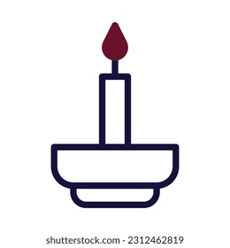 Candle icon duotone maroon navy colour easter illustration vector element and symbol perfect.