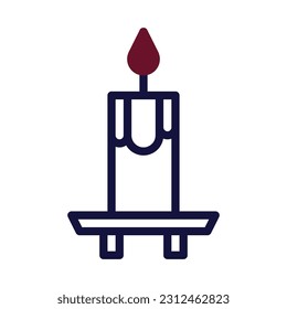 Candle icon duotone maroon navy colour easter illustration vector element and symbol perfect.
