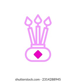 Candle icon duotune pink colour chinese new year vector element and symbol perfect.