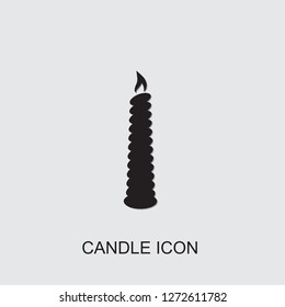 candle icon . Editable filled candle icon from restaurant. Trendy candle icon for web and mobile.