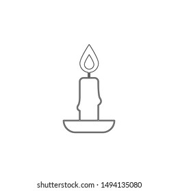 Candle icon. Element of chrismas for mobile concept and web apps icon. Outline, thin line icon for website design and development, app development