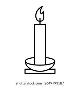 Candle Icon Element For Design