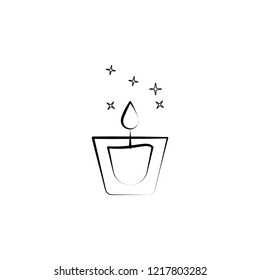 Candle icon. Element of dia de muertos icon for mobile concept and web apps. Hand drawn Candle icon can be used for web and mobile