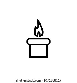 candle icon. Element of minimalistic icons for mobile concept and web apps. Thin line icon for website design and development, app development on white background