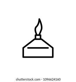 candle icon. Element of science icon for mobile concept and web apps. Thin line candle icon can be used for web and mobile on white background